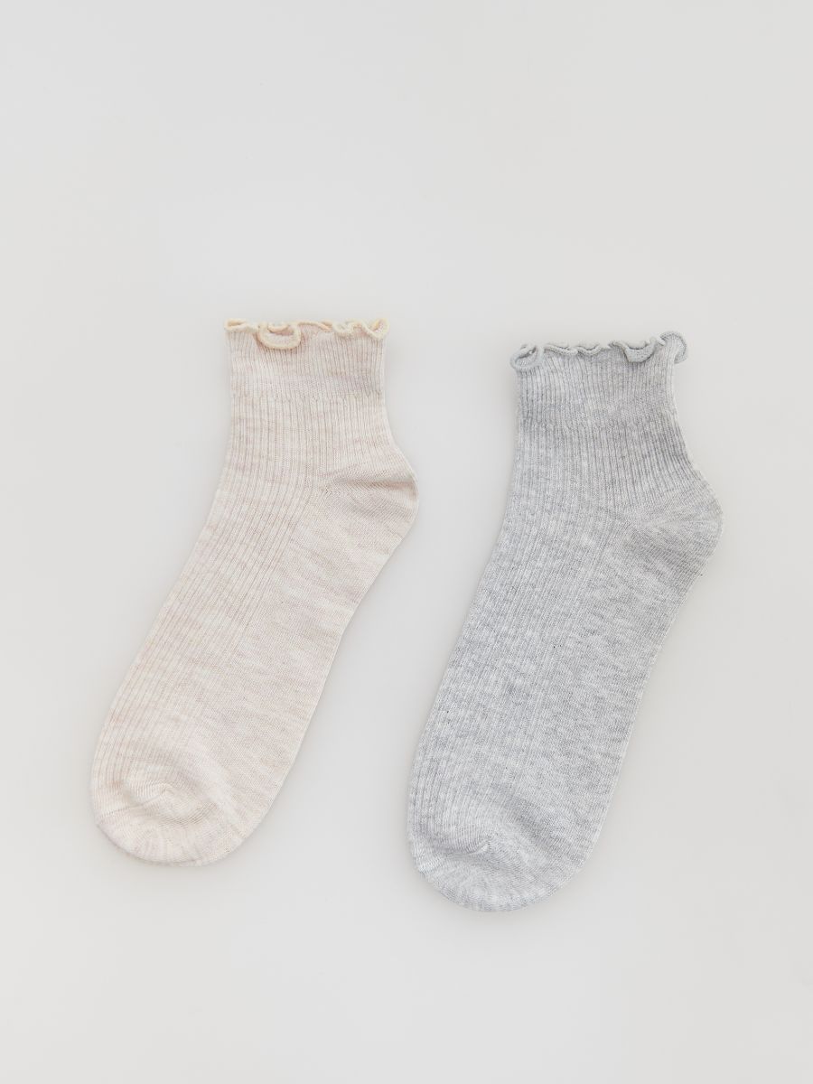 Socks with lettuce trim 5 pack - black - RESERVED - 2