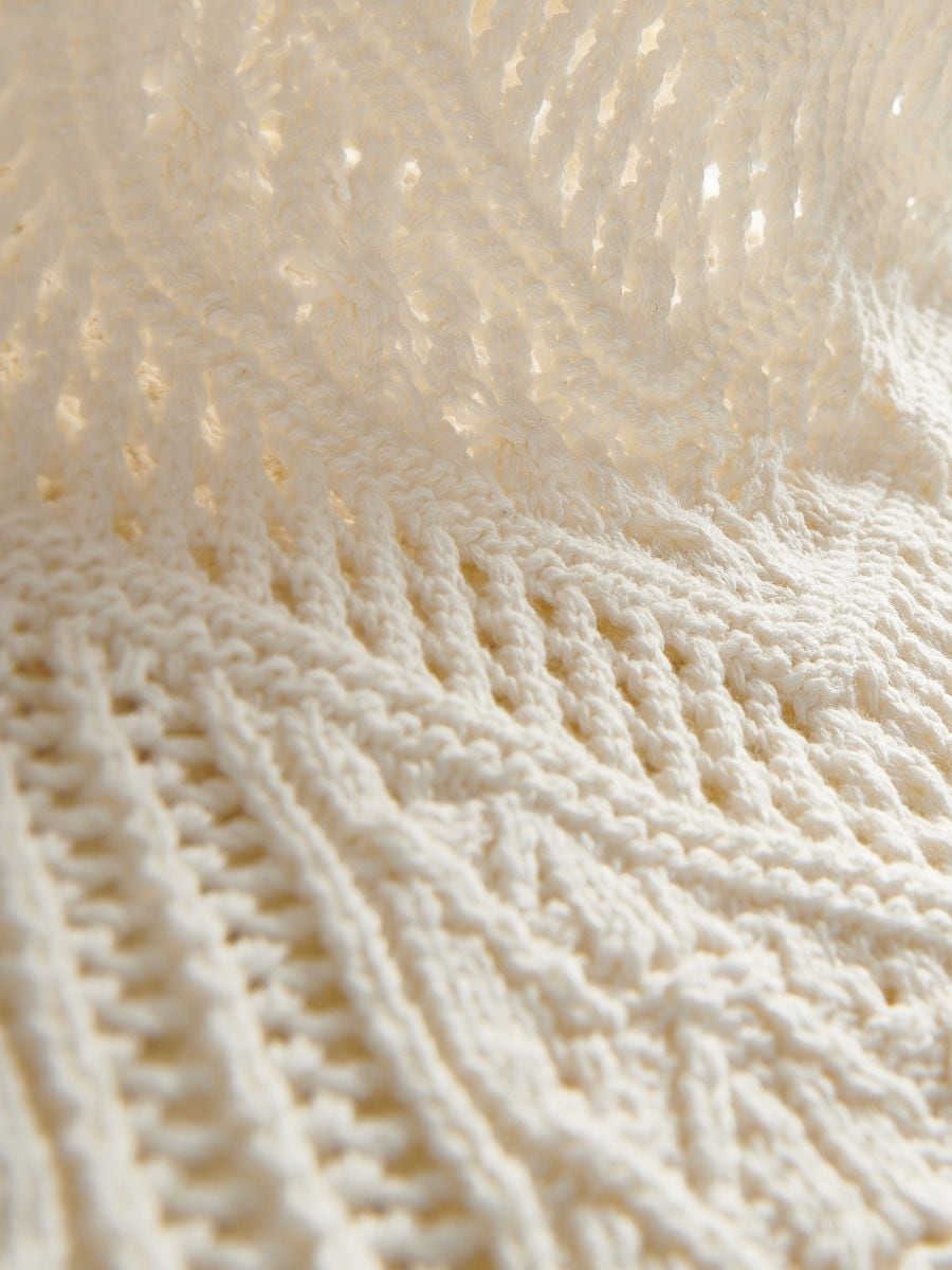 Openwork pattern crop top - nude - RESERVED - 6