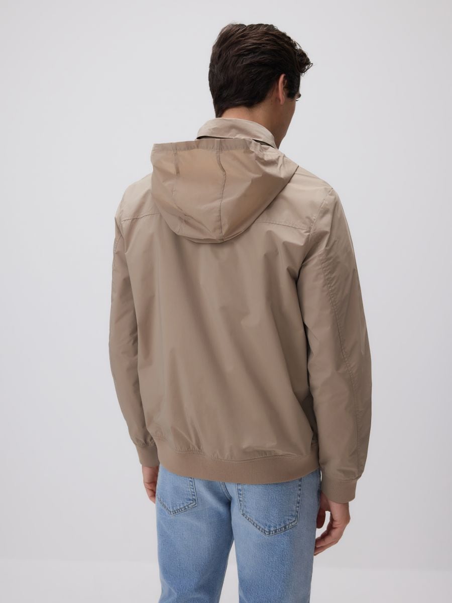 Concealable hood jacket - beige - RESERVED - 3
