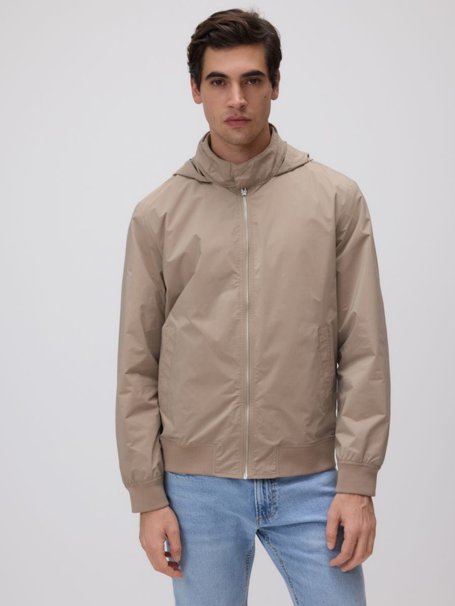 Concealable hood jacket - beige - RESERVED - 4