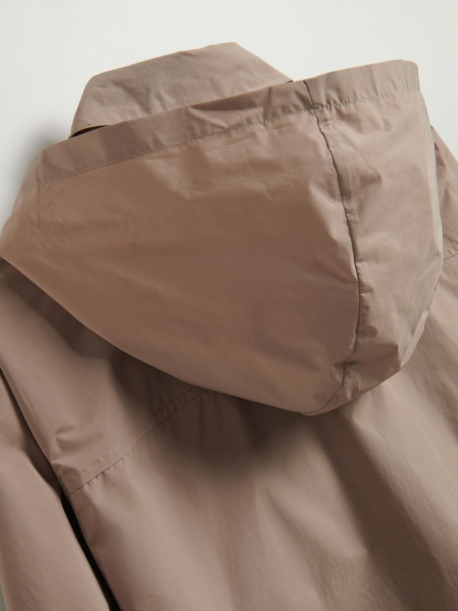 Concealable hood jacket - beige - RESERVED - 6