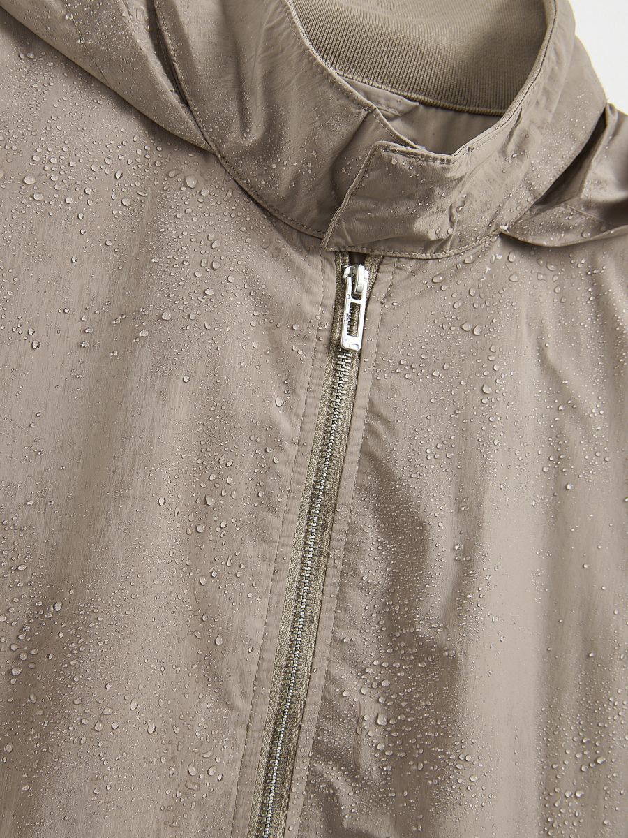 Concealable hood jacket - beige - RESERVED - 7