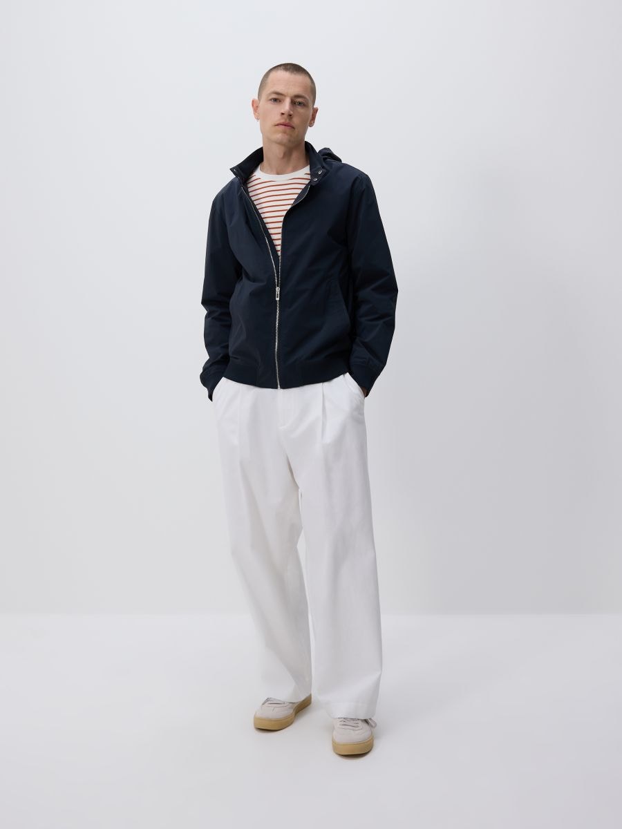 Concealable hood jacket - navy - RESERVED - 2