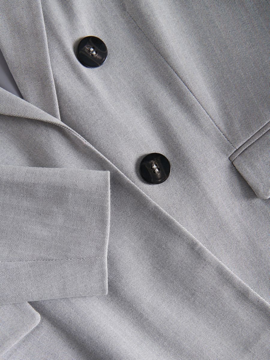Viscose blend blazer - mid grey - RESERVED - 5