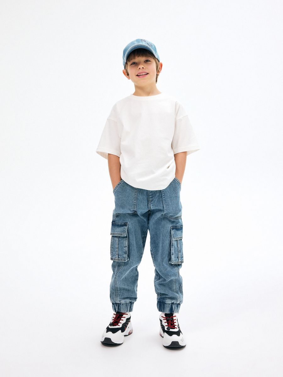 Jogger jeans with pockets - blue jeans - RESERVED - 3