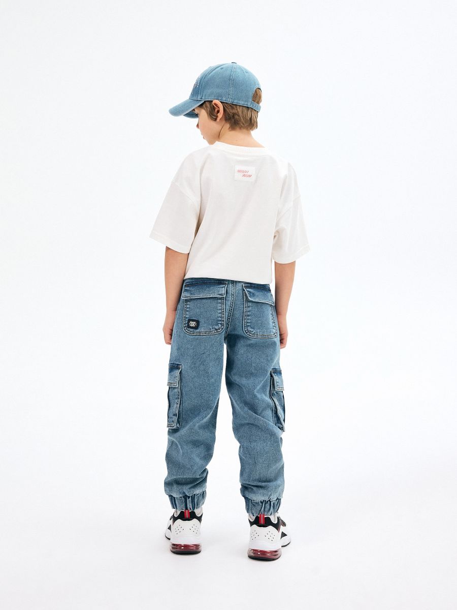 Jogger jeans with pockets - blue jeans - RESERVED - 2