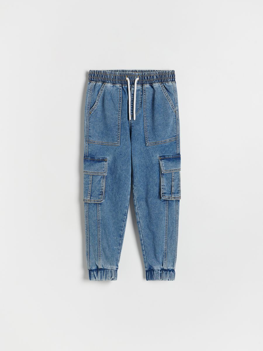 Jogger jeans with pockets - blue jeans - RESERVED - 4