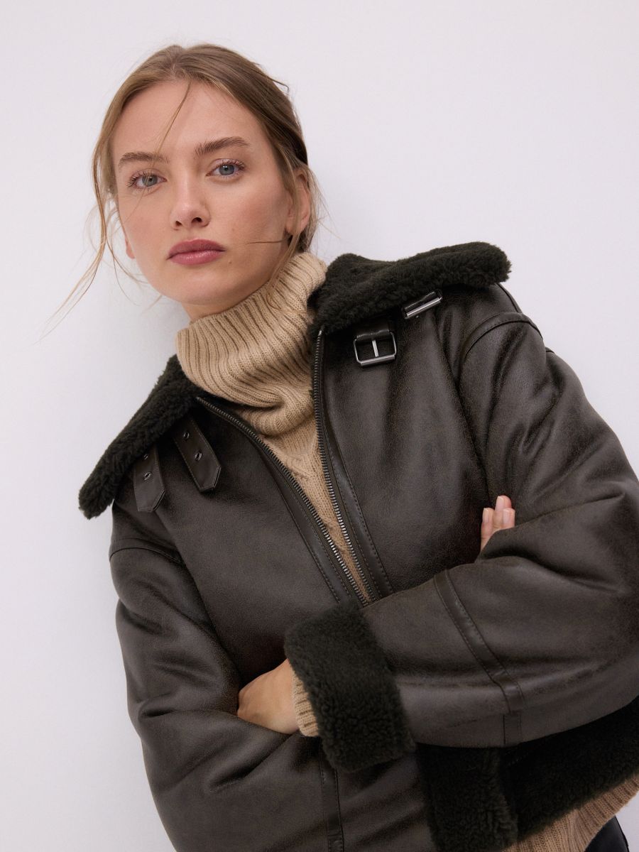 Turtleneck sweater - beige - RESERVED - 4