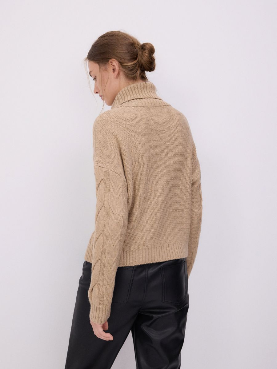 Turtleneck sweater - beige - RESERVED - 5