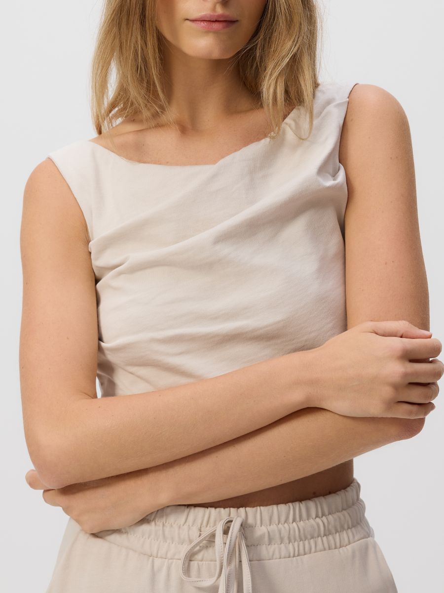 Shirred top - nude - RESERVED