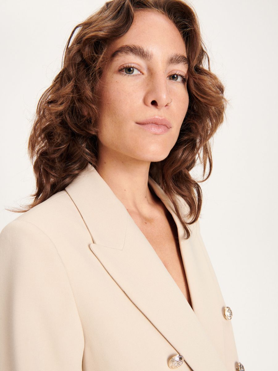 Blazer with decorative buttons - beige - RESERVED - 2