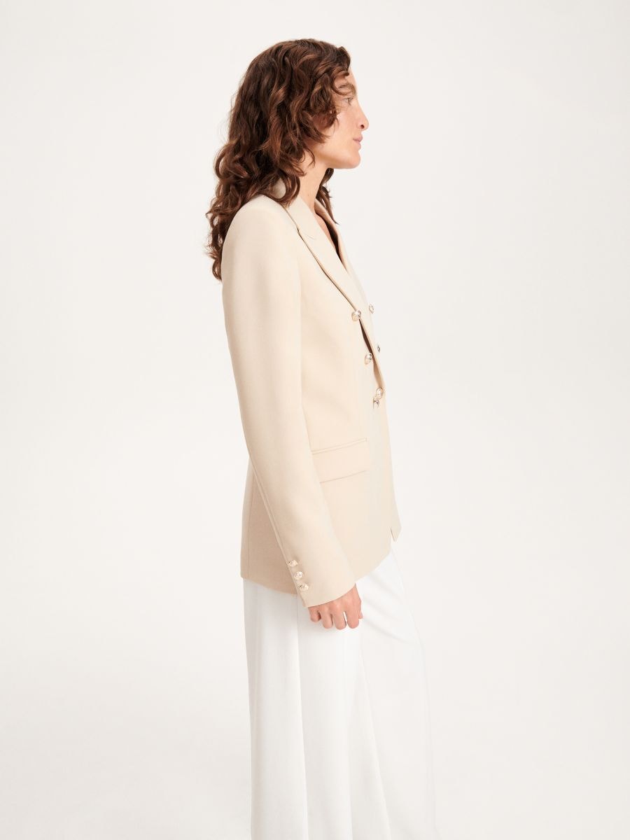 Blazer with decorative buttons - beige - RESERVED - 3