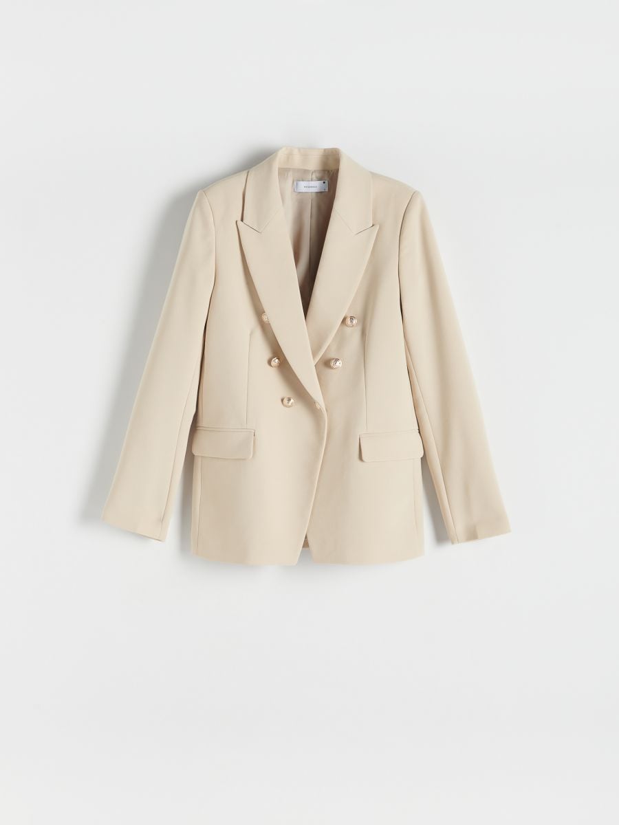 Blazer with decorative buttons - beige - RESERVED - 5