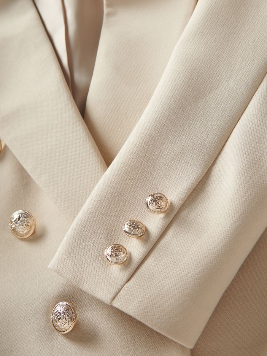 Blazer with decorative buttons - beige - RESERVED - 6