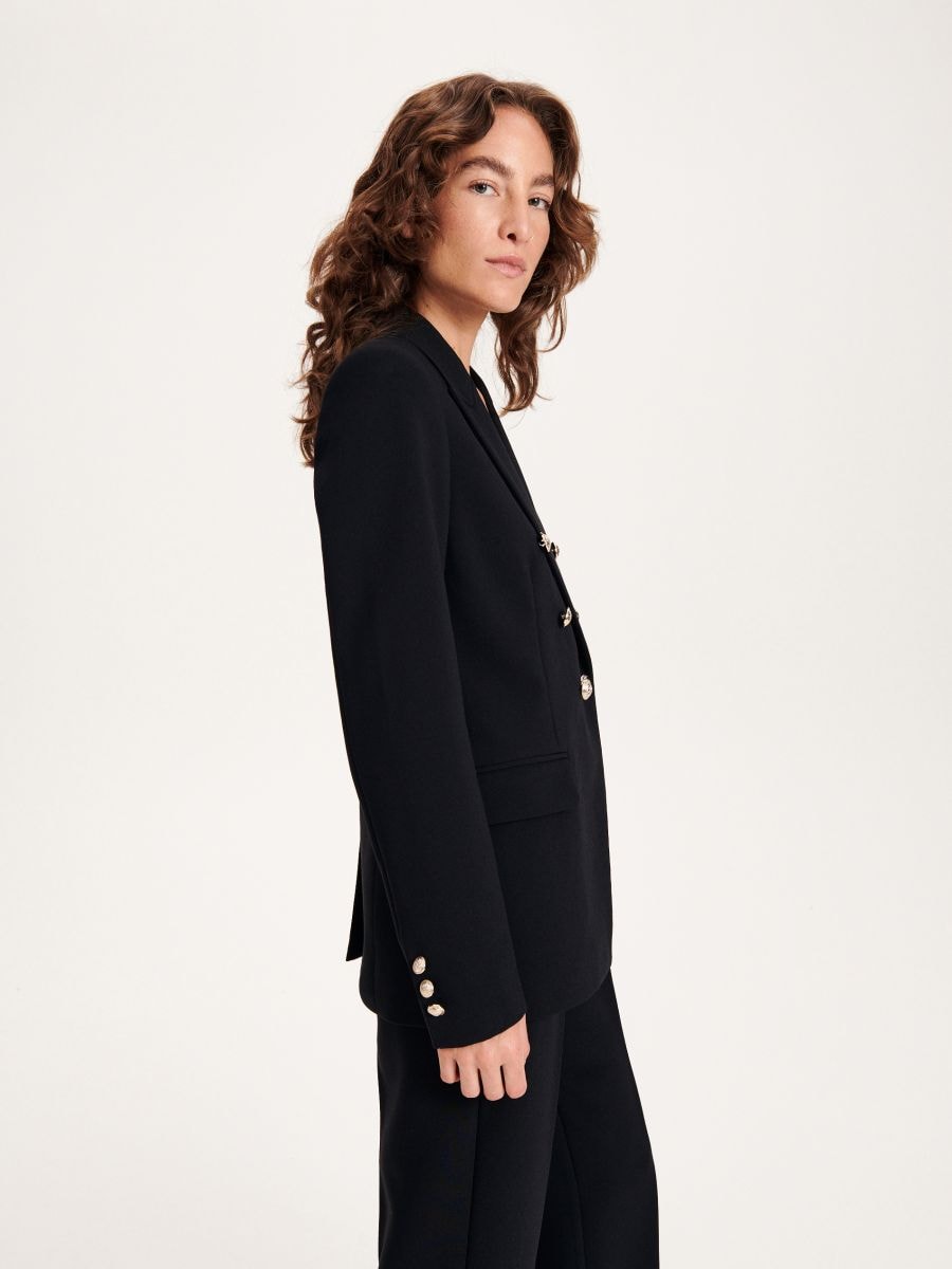 Blazer with decorative buttons - black - RESERVED - 3
