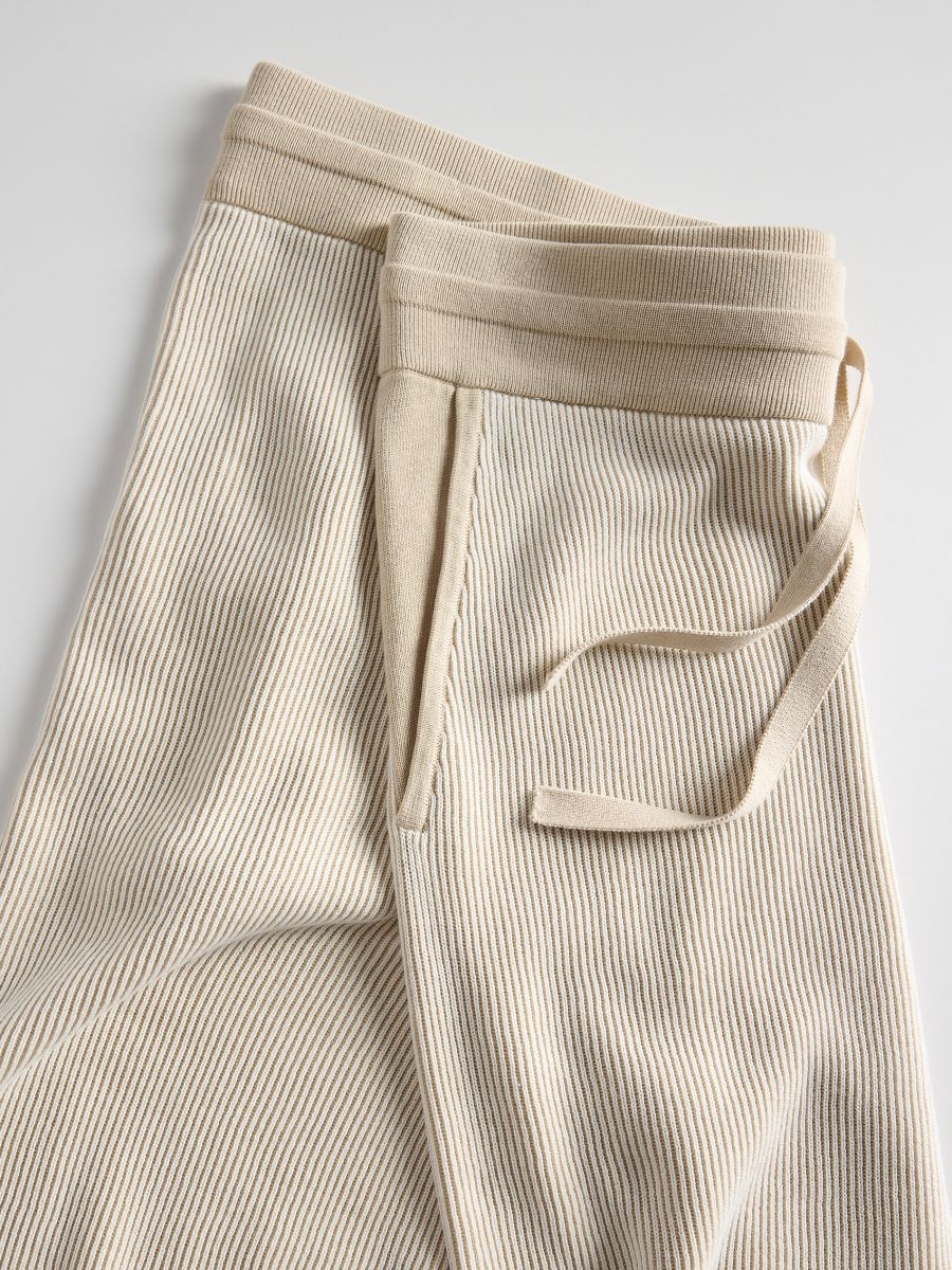 Structural fabric shorts with tie detail - beige - RESERVED - 6