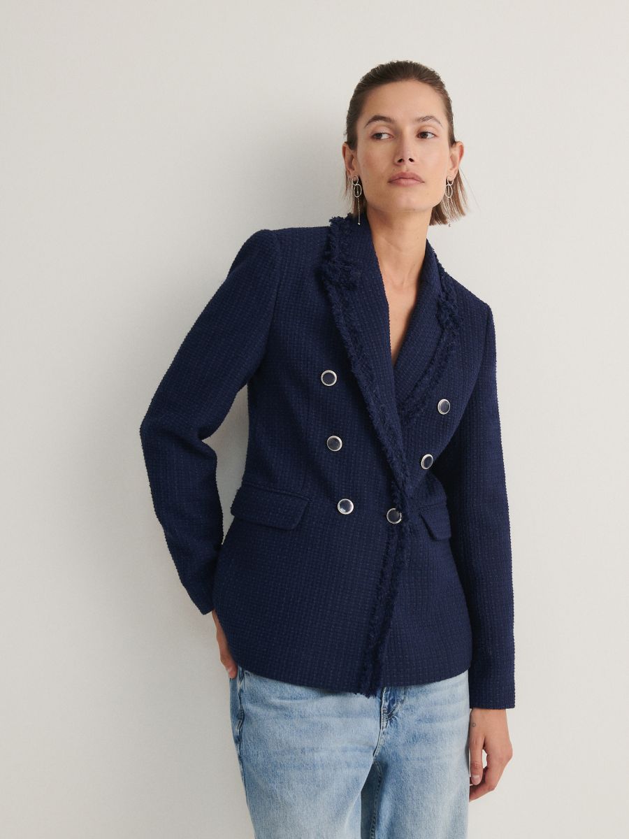 Blazer with decorative buttons - navy - RESERVED - 2