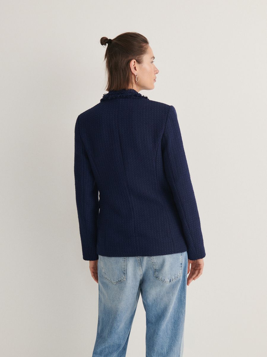 Blazer with decorative buttons - navy - RESERVED - 4