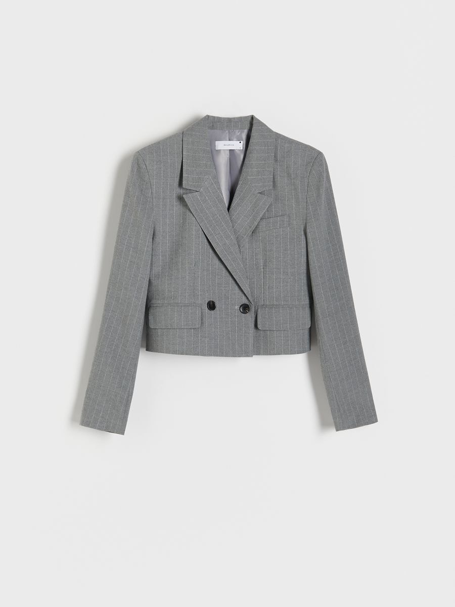 Cropped blazer - multicolor - RESERVED - 4