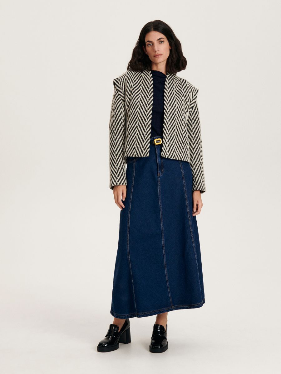 Herringbone pattern blazer - multicolor - RESERVED - 2