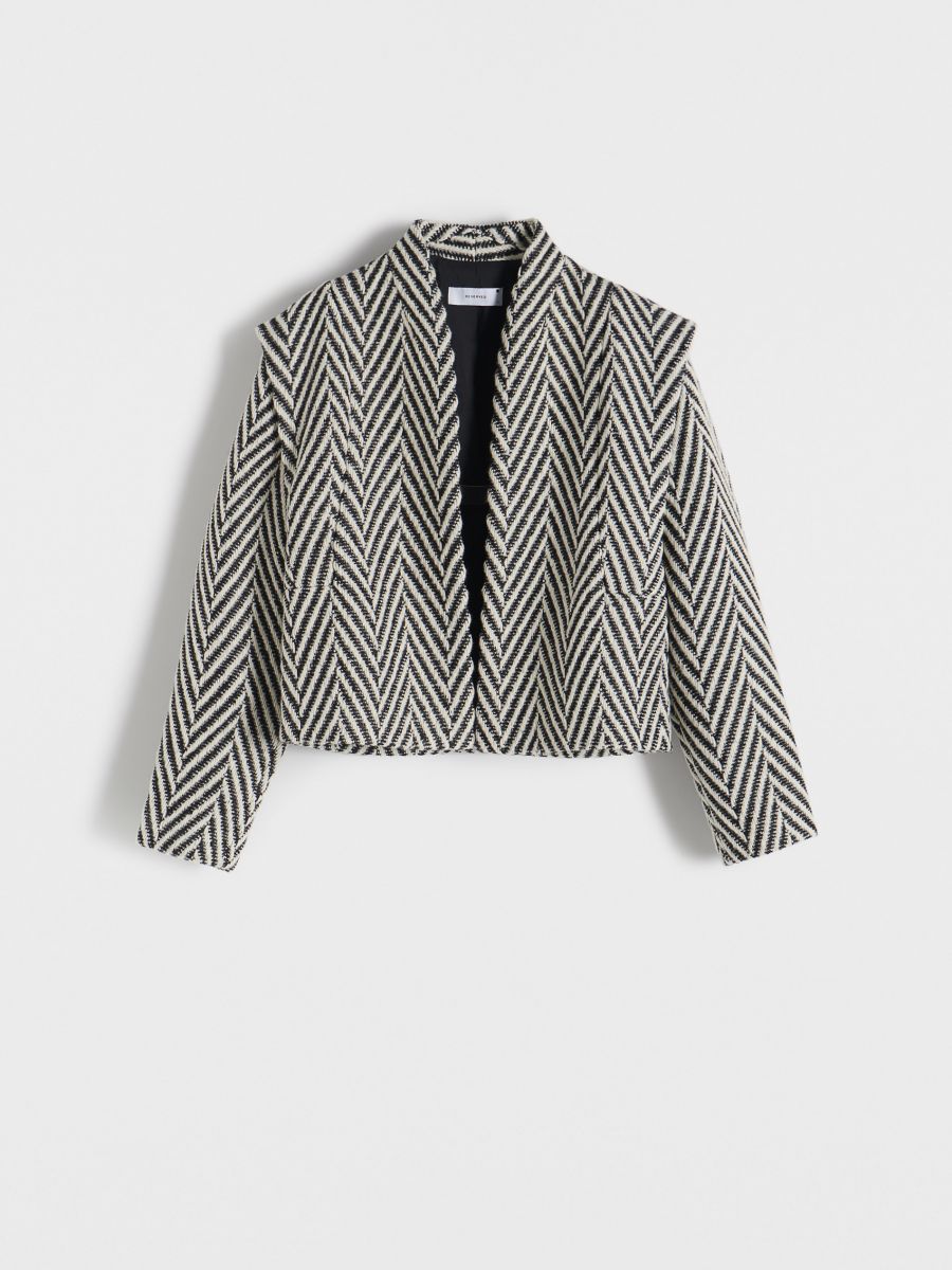 Herringbone pattern blazer - multicolor - RESERVED - 4