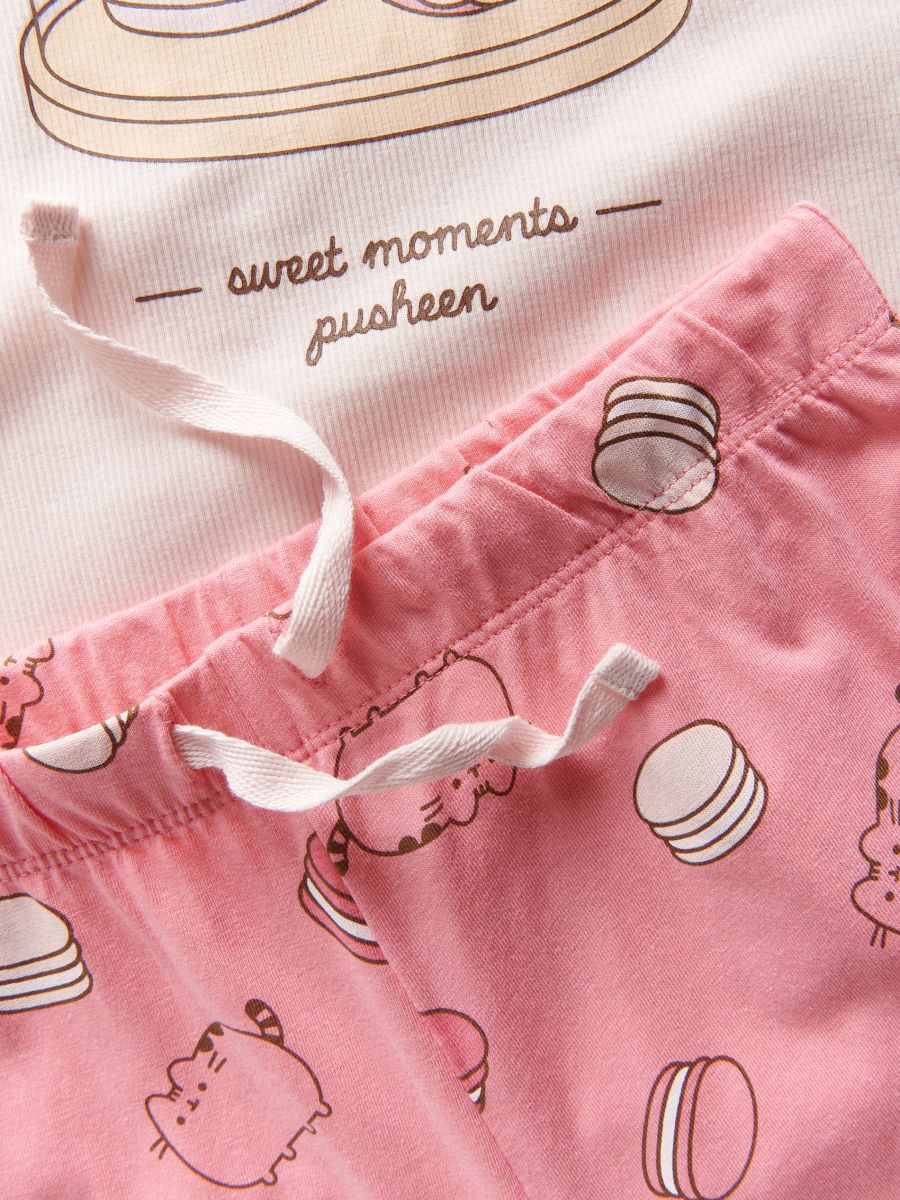 Pusheen two-piece PJs - pastel pink - RESERVED - 2