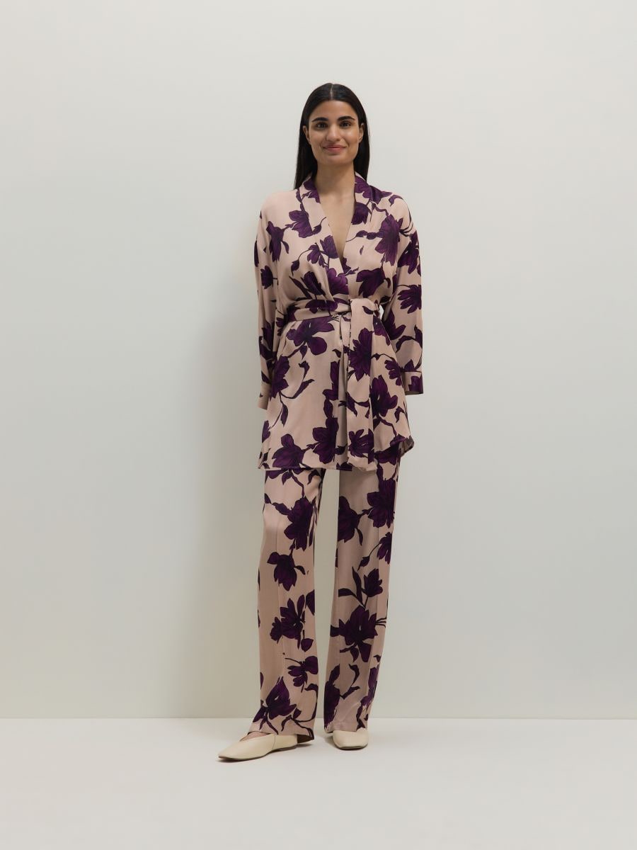 Wzorzyste kimono - wielobarwny - RESERVED - 2