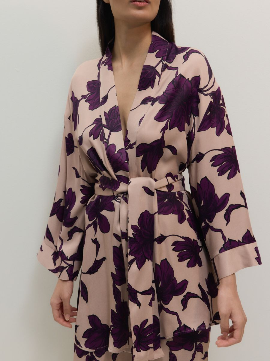 Wzorzyste kimono - wielobarwny - RESERVED - 4
