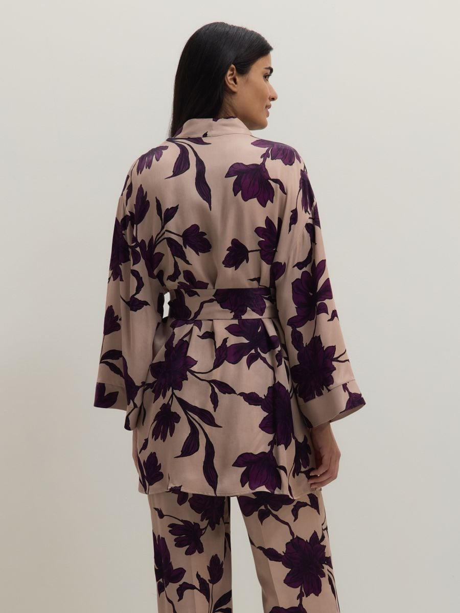 Wzorzyste kimono - wielobarwny - RESERVED - 6