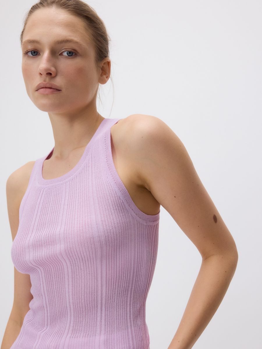 Rebrasti top - pastelno pink  - RESERVED - 2