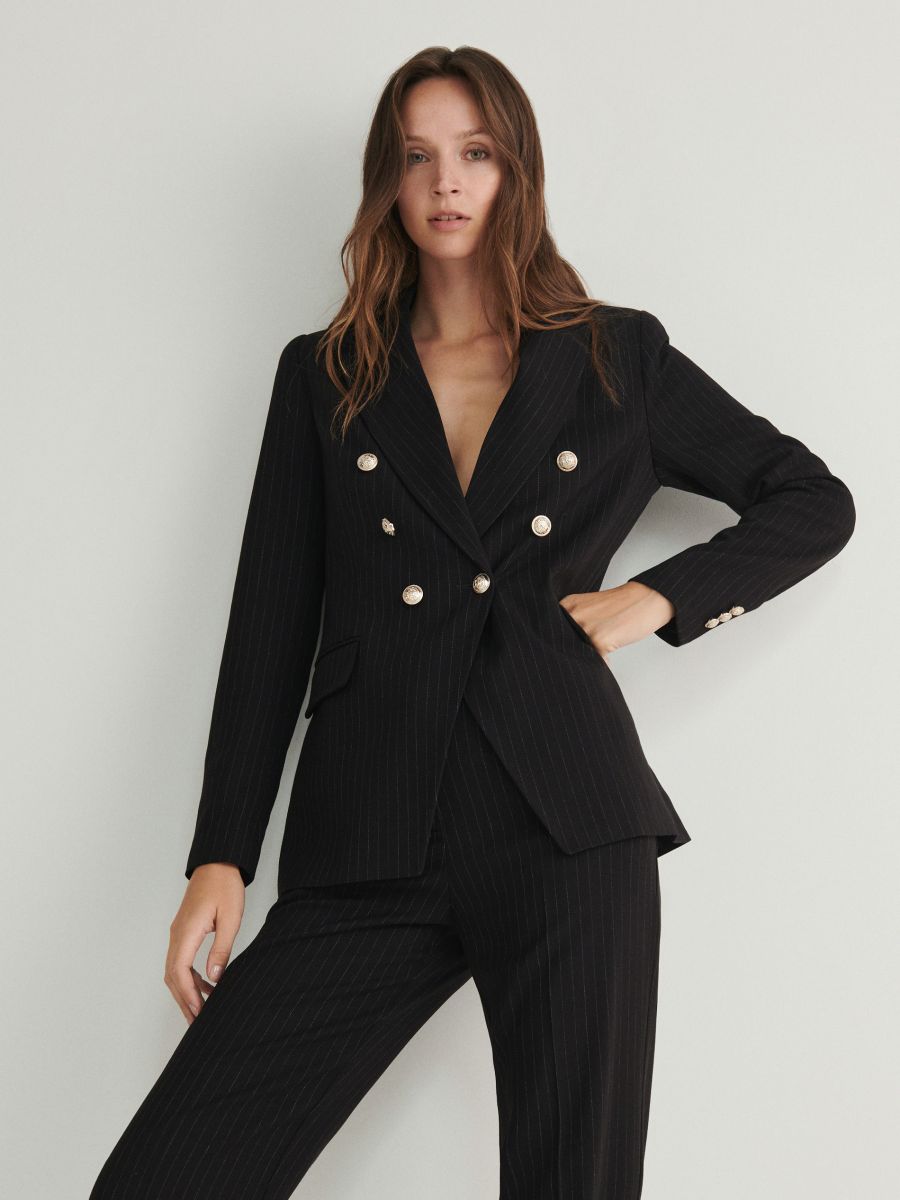 Blazer with decorative buttons - multicolor - RESERVED - 4