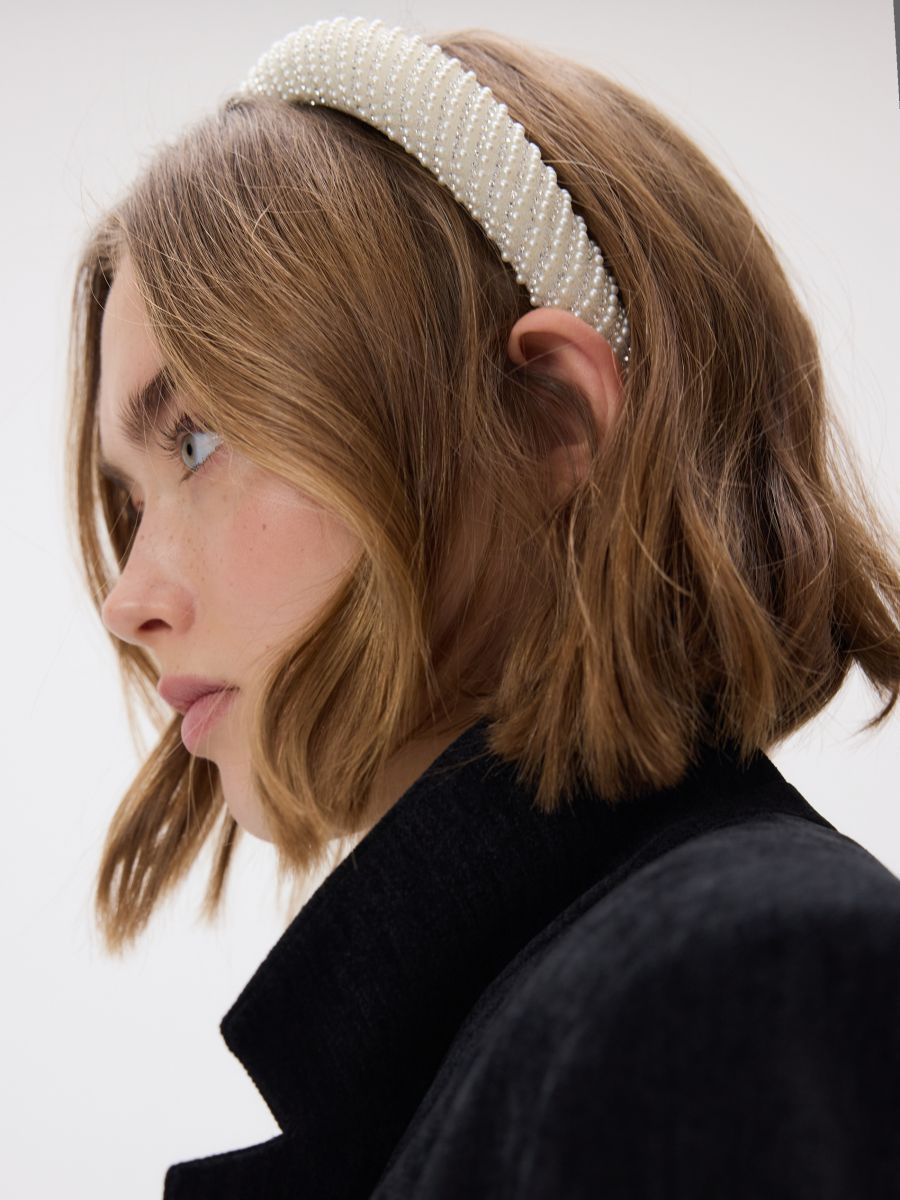 Páska do vlasů - krémová - RESERVED