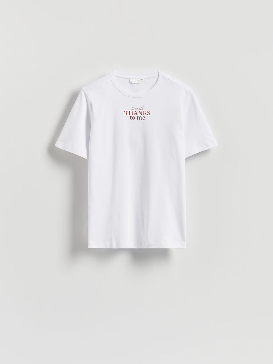 T-shirt z nadrukiem - biały - RESERVED