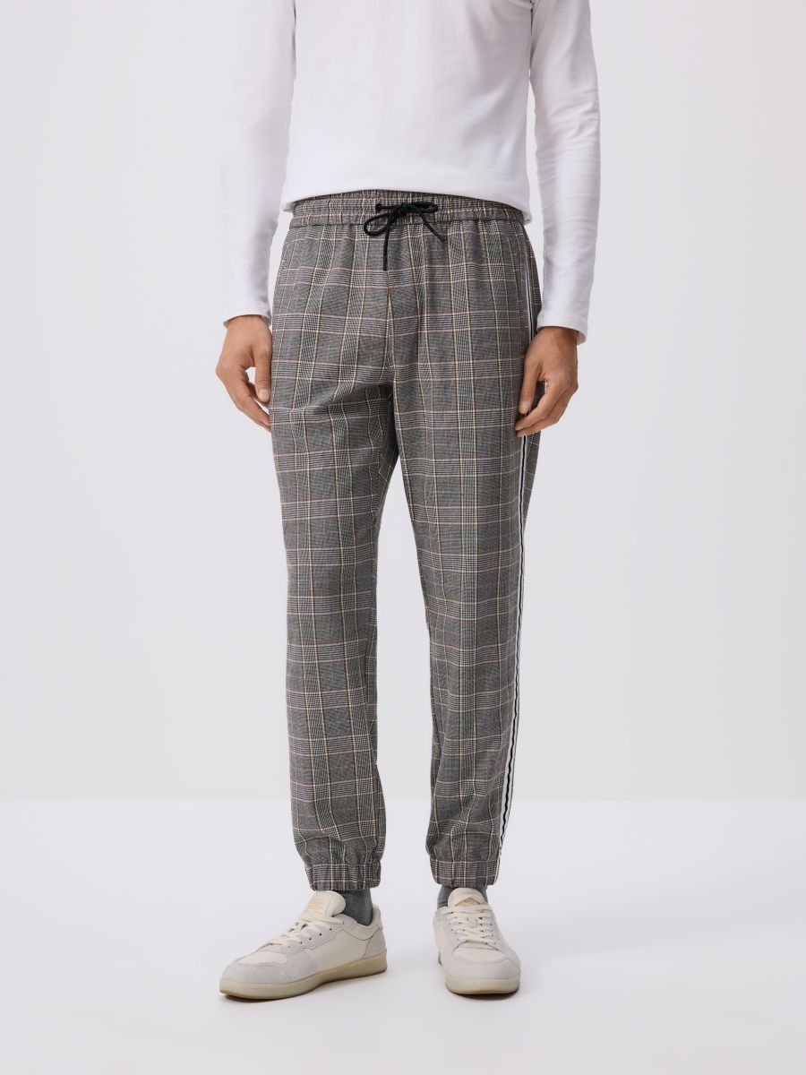Joggers with side stripe - mid grey - RESERVED