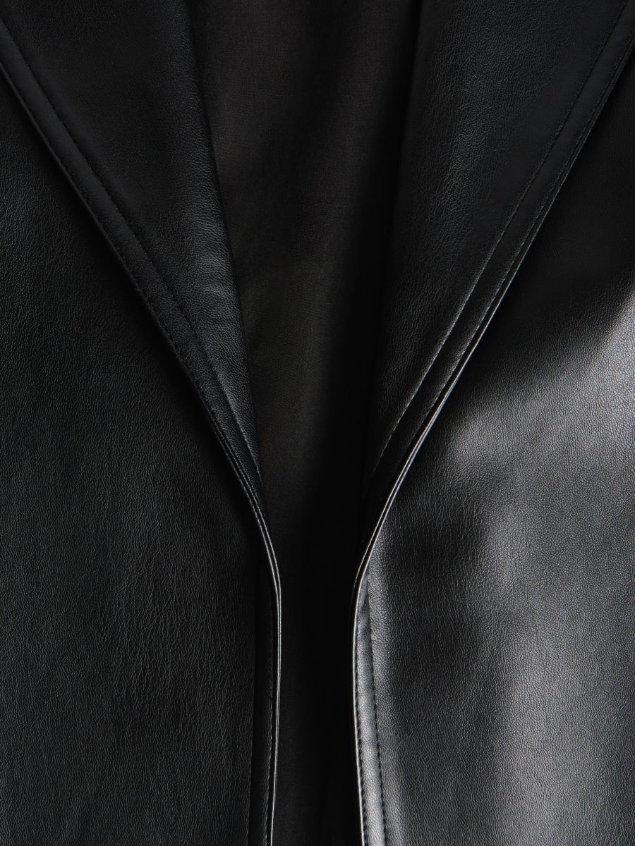 Cappotto in ecopelle - nero - RESERVED - 5