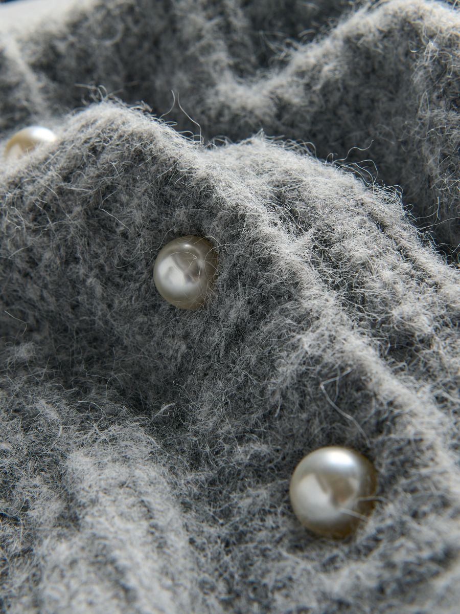 Cardigan with decorative buttons - mid grey - RESERVED - 6