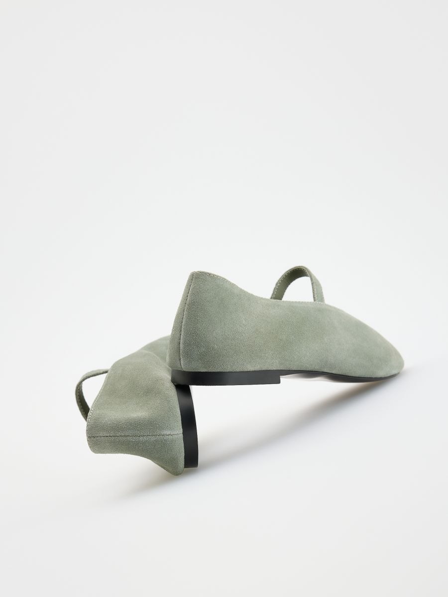 Ballerines en daim - vert céladon - RESERVED - 3