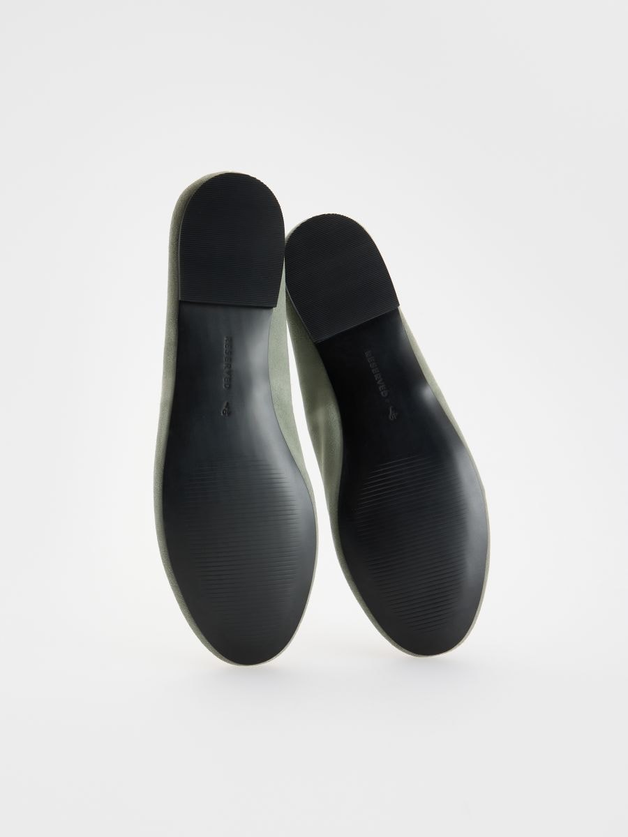Ballerines en daim - vert céladon - RESERVED - 4