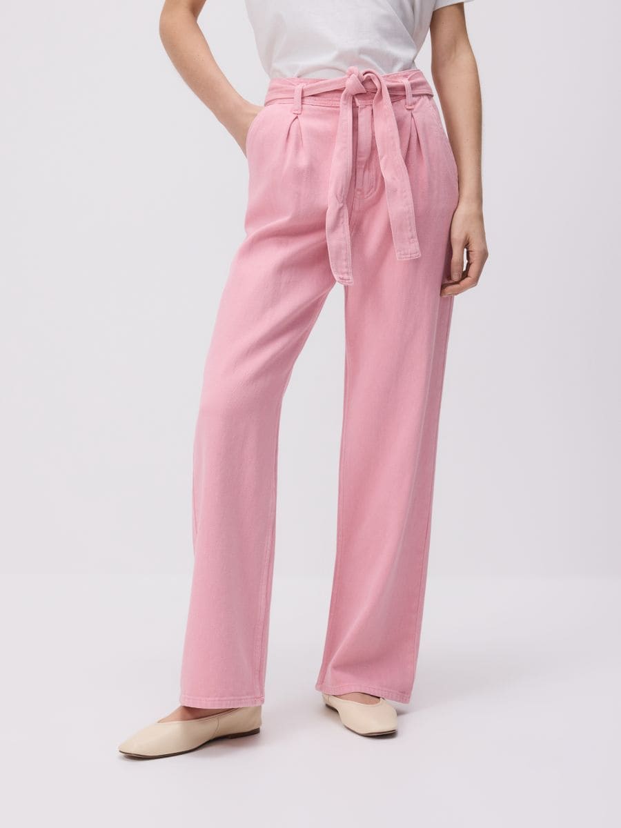 LADIES` JEANS TROUSERS - Rose - RESERVED