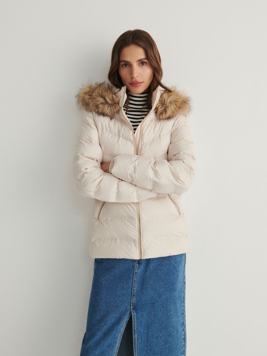 Hooded jacket - cream - RESERVED - 2