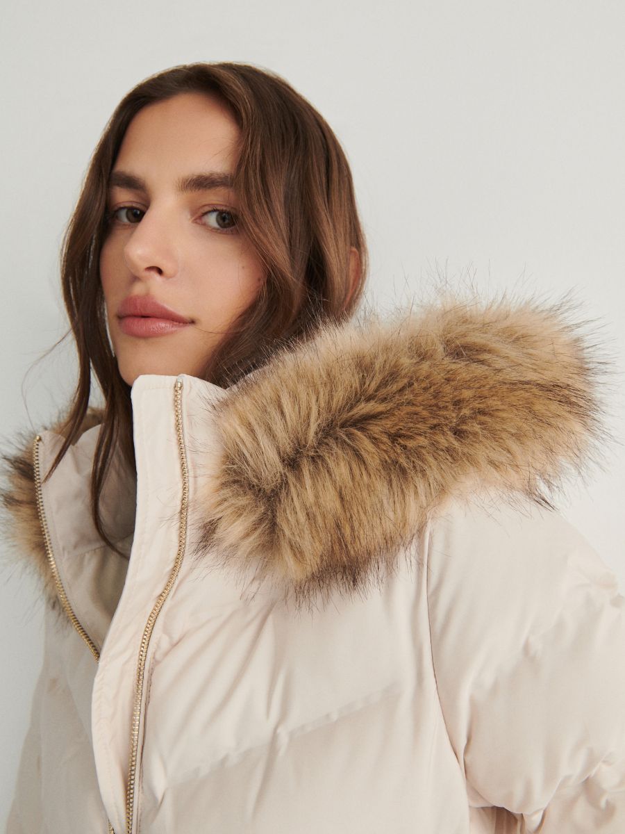Hooded jacket - cream - RESERVED - 3