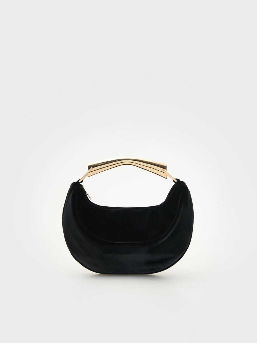 Handbag with metal handle - black - RESERVED - 2