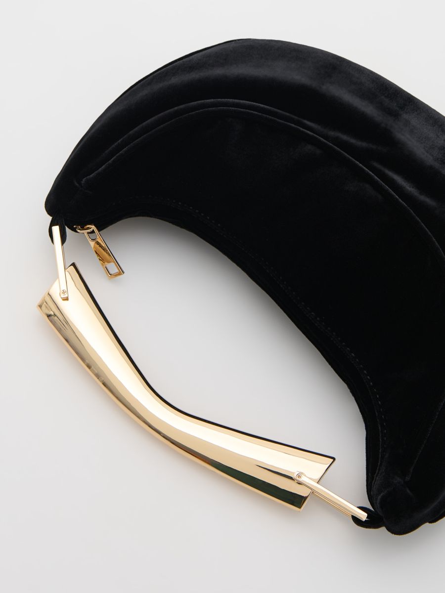 Handbag with metal handle - black - RESERVED - 4