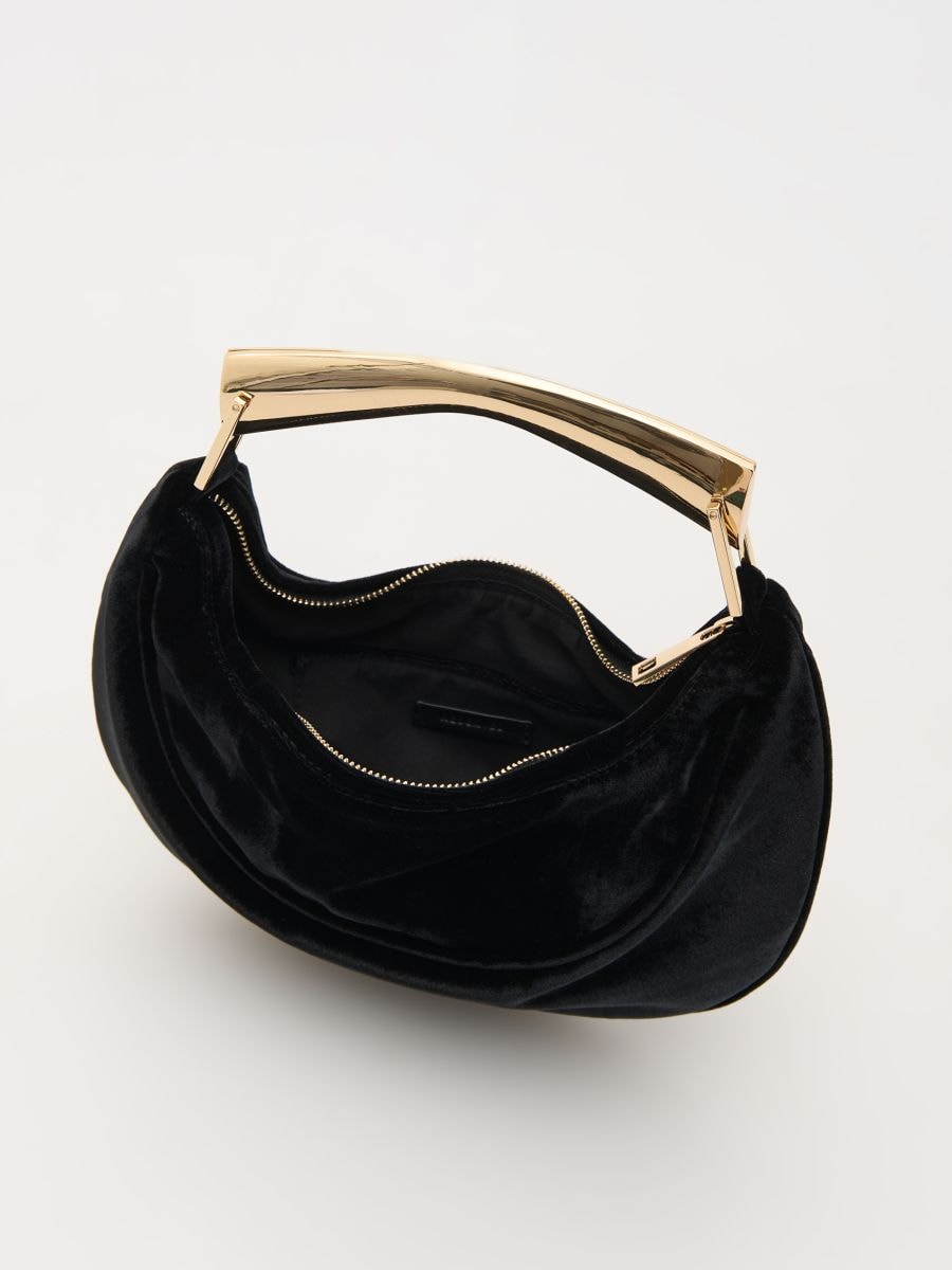 Handbag with metal handle - black - RESERVED - 5
