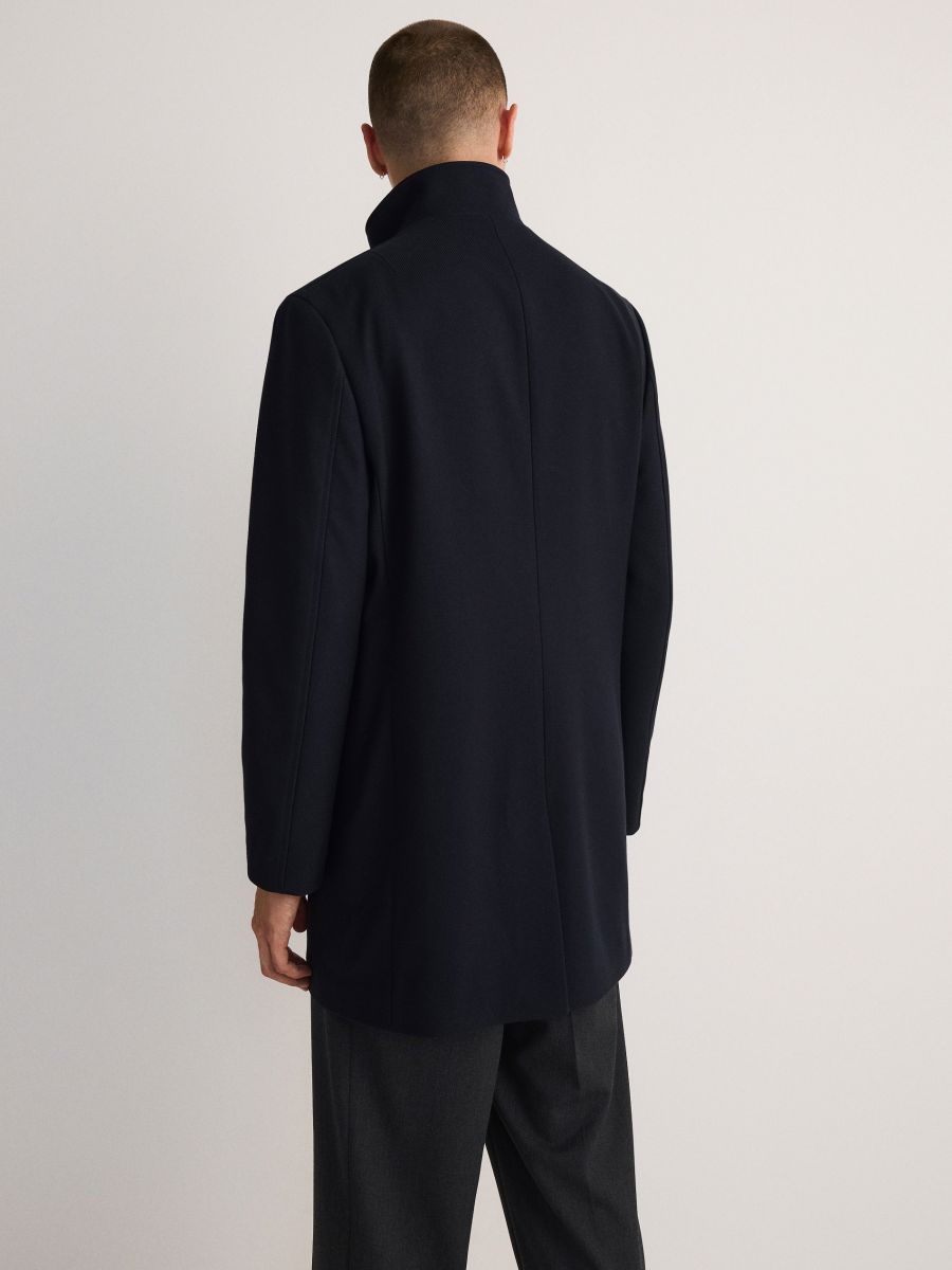 Coat with stand up collar - navy - RESERVED - 4