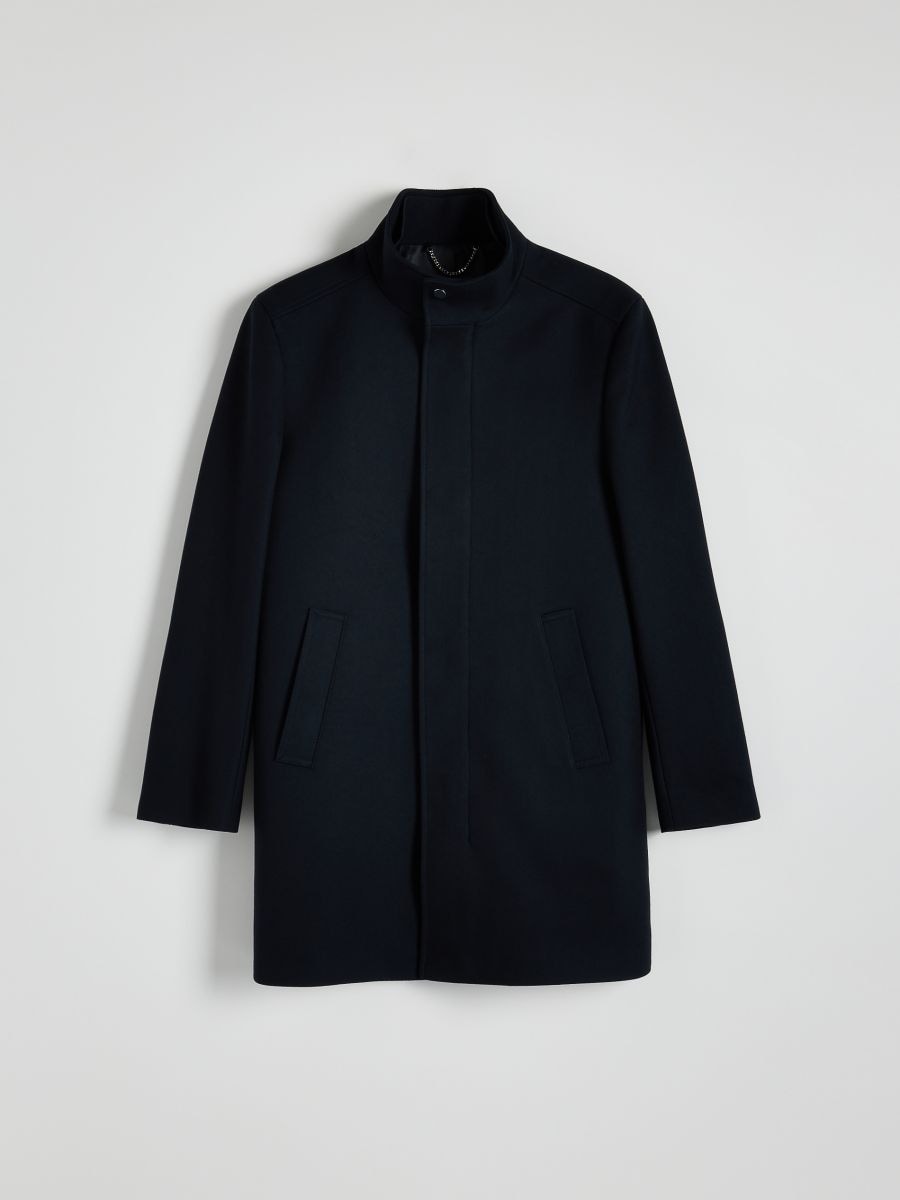 Coat with stand up collar - navy - RESERVED - 5