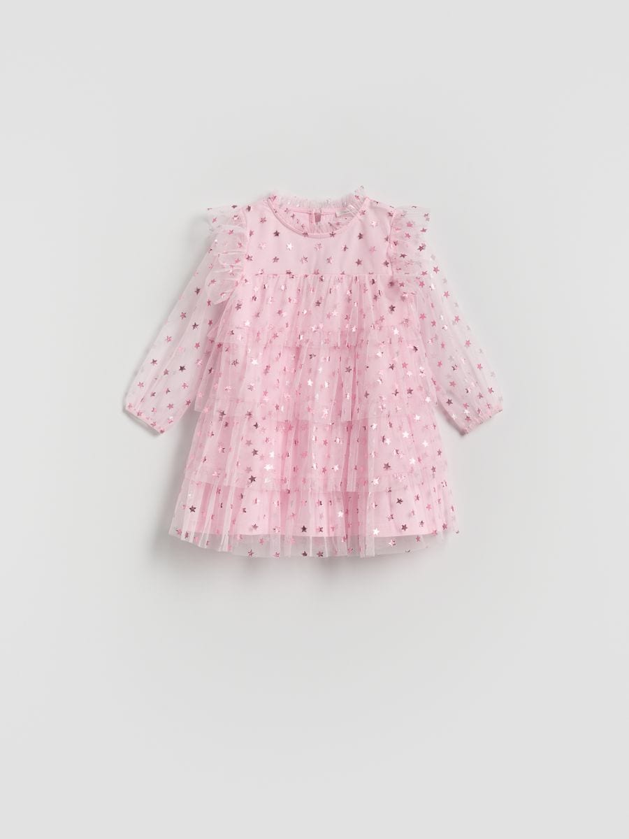 GIRLS` DRESS - pastelno pink  - RESERVED