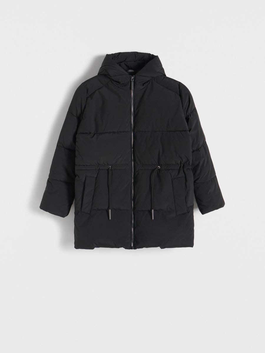 Quilted jacket with tie detail - black - RESERVED - 5