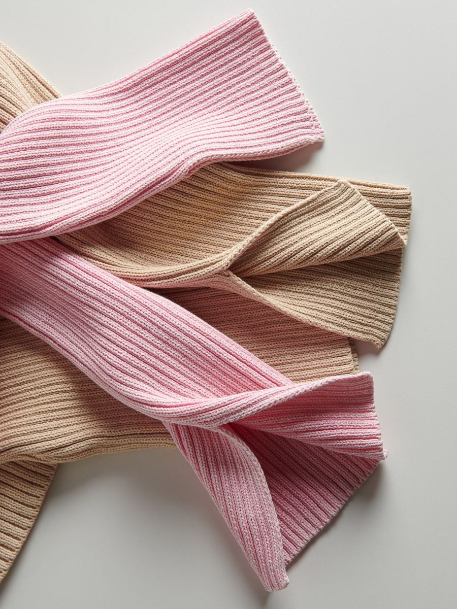 Cropped jumper with collar - pastel pink - RESERVED - 7