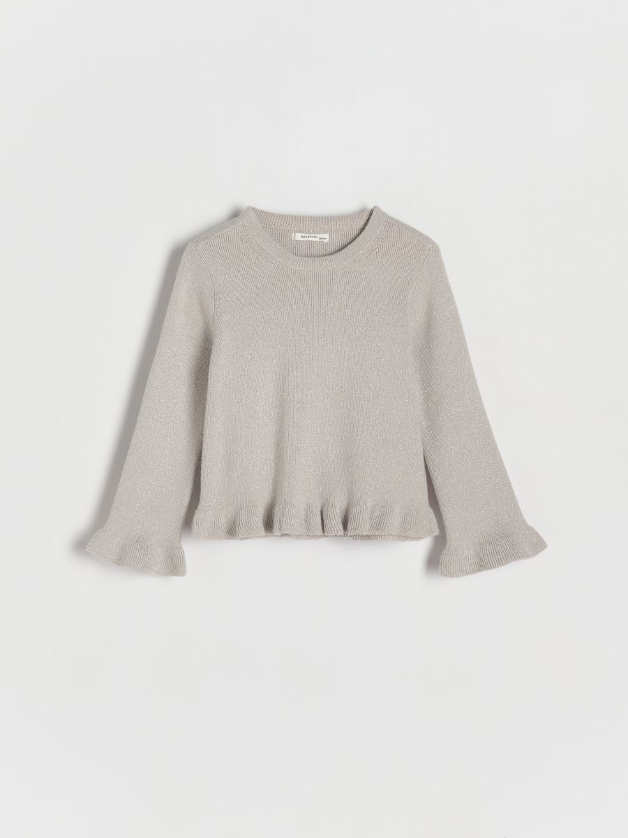 GIRLS` SWEATER - light grey - RESERVED